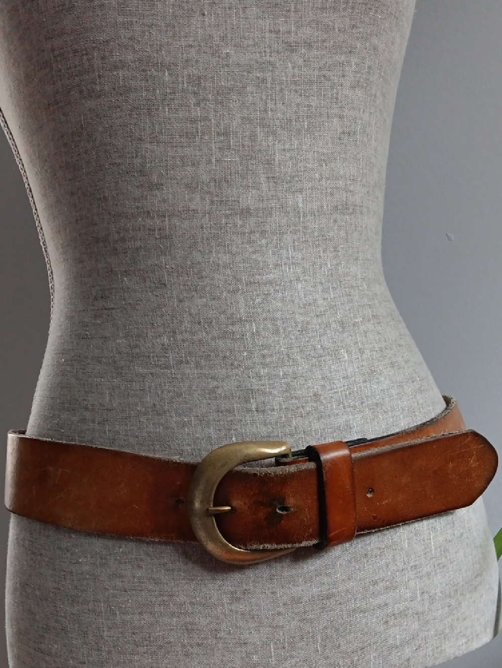 Brown Leather Belt 1.5" Wide